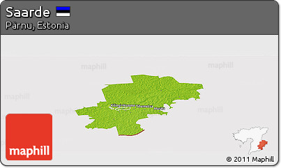 Physical Panoramic Map of Saarde, cropped outside