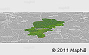 Satellite Panoramic Map of Saarde, lighten, desaturated