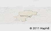 Shaded Relief Panoramic Map of Saarde, lighten, semi-desaturated
