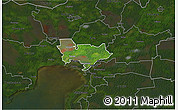 Satellite 3D Map of Sauga, darken