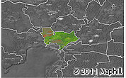 Satellite 3D Map of Sauga, desaturated