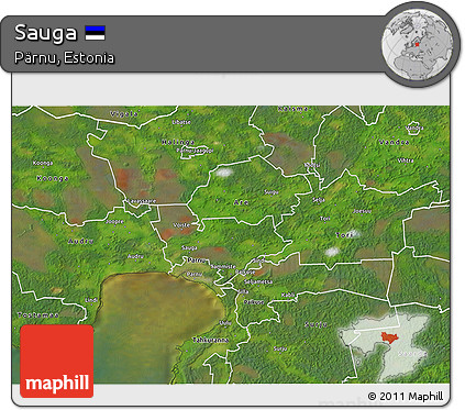 Satellite 3D Map of Sauga