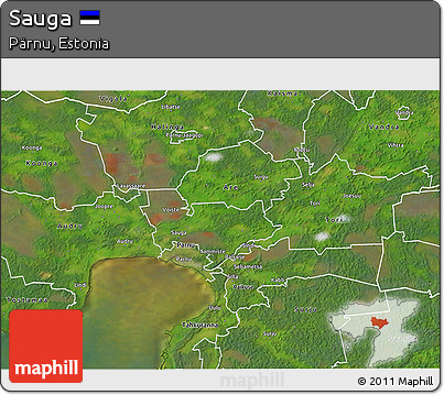 Satellite 3D Map of Sauga
