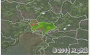 Satellite 3D Map of Sauga, semi-desaturated