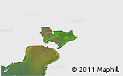 Satellite 3D Map of Sauga, single color outside