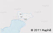 Silver Style 3D Map of Sauga, single color outside