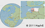 Savanna Style Location Map of Sauga, highlighted country, highlighted parent region, hill shading