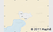 Classic Style Map of Sauga, single color outside