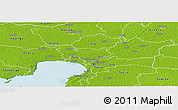Physical Panoramic Map of Sauga