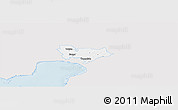 Silver Style Panoramic Map of Sauga, single color outside