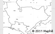 Blank Simple Map of Sauga