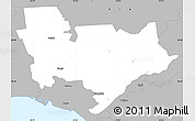 Gray Simple Map of Sauga