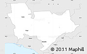 Silver Style Simple Map of Sauga