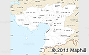 Classic Style Simple Map of Pärnu
