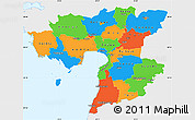 Political Simple Map of Pärnu, single color outside