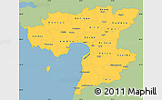 Savanna Style Simple Map of Pärnu, single color outside