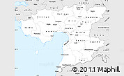 Silver Style Simple Map of Pärnu