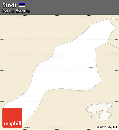 Classic Style Simple Map of Sindi