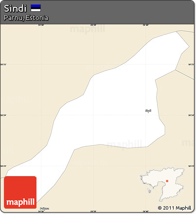 Classic Style Simple Map of Sindi