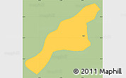 Savanna Style Simple Map of Sindi, single color outside