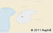 Classic Style 3D Map of Surju, single color outside
