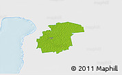Physical 3D Map of Surju, single color outside