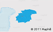 Political 3D Map of Surju, single color outside