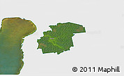 Satellite 3D Map of Surju, single color outside