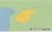 Savanna Style 3D Map of Surju, single color outside