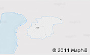 Silver Style 3D Map of Surju, single color outside