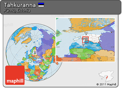Political Location Map of Tahkuranna, highlighted country, highlighted parent region