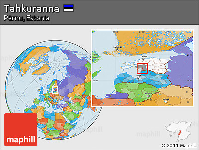 Political Location Map of Tahkuranna, highlighted country, highlighted parent region