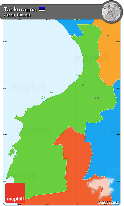 Political Simple Map of Tahkuranna
