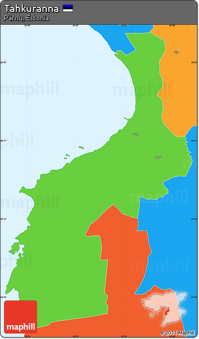 Political Simple Map of Tahkuranna