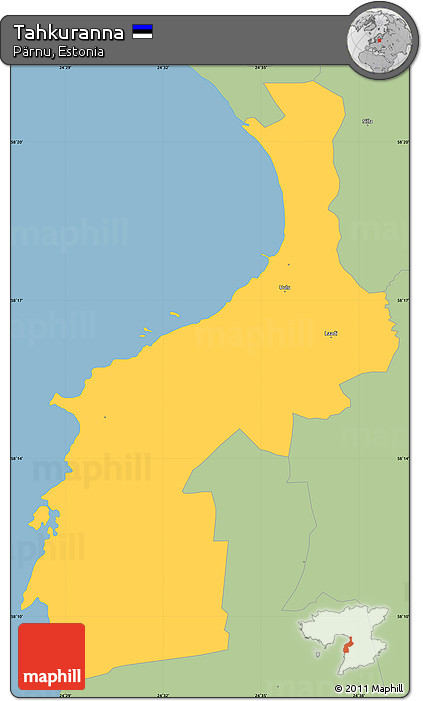 Savanna Style Simple Map of Tahkuranna