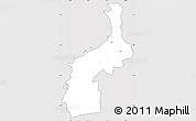 Silver Style Simple Map of Tahkuranna, cropped outside