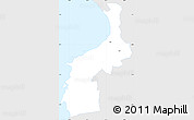 Silver Style Simple Map of Tahkuranna, single color outside
