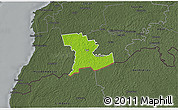 Physical 3D Map of Tali, darken, semi-desaturated