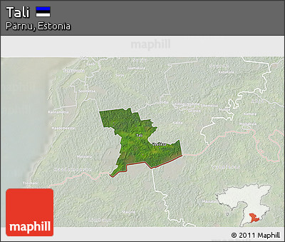 Satellite 3D Map of Tali, lighten