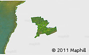 Satellite 3D Map of Tali, single color outside
