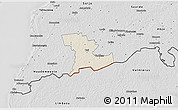 Shaded Relief 3D Map of Tali, desaturated