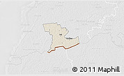 Shaded Relief 3D Map of Tali, lighten, desaturated