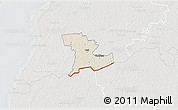 Shaded Relief 3D Map of Tali, lighten, semi-desaturated