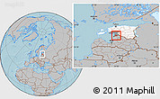 Gray Location Map of Tali, highlighted country, highlighted parent region, hill shading