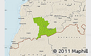 Physical Map of Tali, shaded relief outside