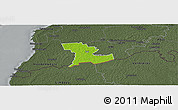 Physical Panoramic Map of Tali, darken, semi-desaturated