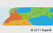 Physical Panoramic Map of Tali, political outside