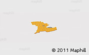 Political Panoramic Map of Tali, cropped outside