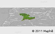 Satellite Panoramic Map of Tali, lighten, desaturated