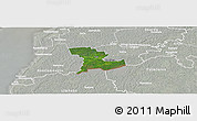 Satellite Panoramic Map of Tali, lighten, semi-desaturated